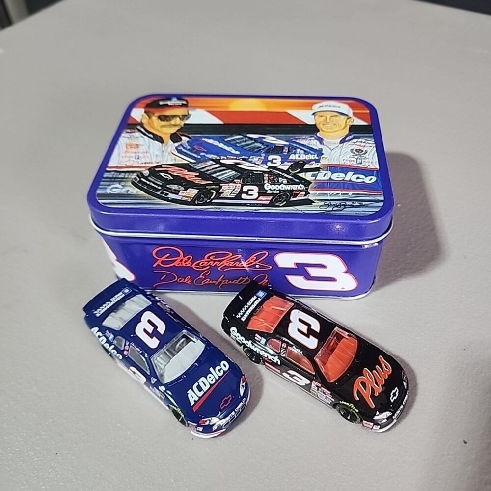 Dale Earnhardt Diecast Cars 1:64 Rising Son Two Car Tin Set Action Vintage 1998
